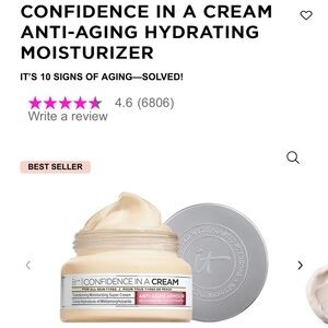 It cosmetics travel size confidence in a cream ant aging moisturizer